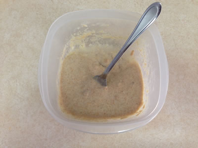 thickened flaxseed and soymilk mixture